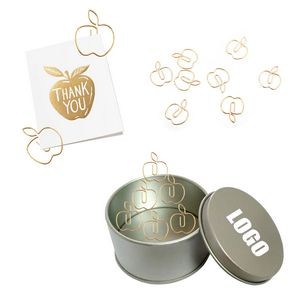 Apple Shaped Paper Clips with Tin Box 2