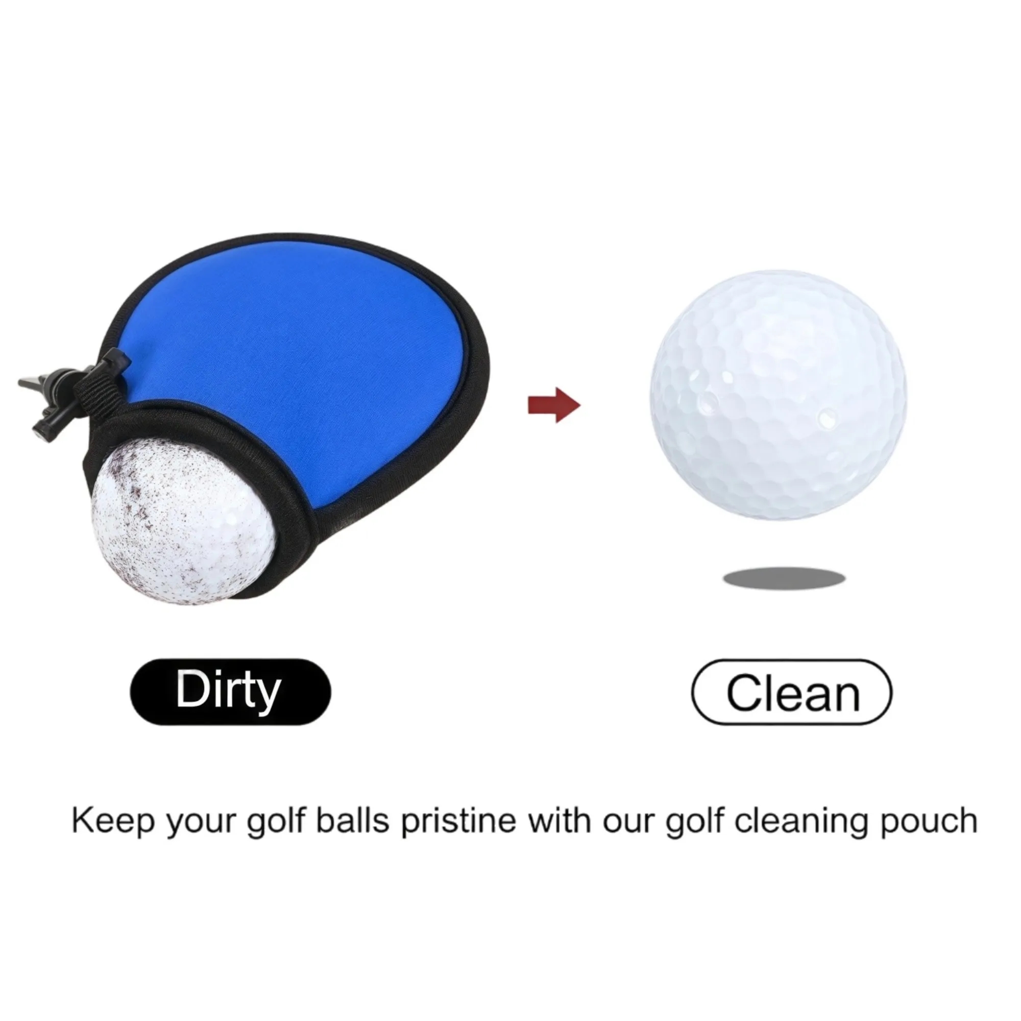Portable Neoprene Golf Ball Cleaner 11