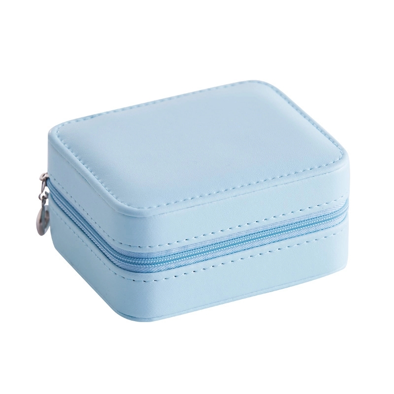 Portable Travel 2-Layer Jewelry Organizer Box with Mirror 10