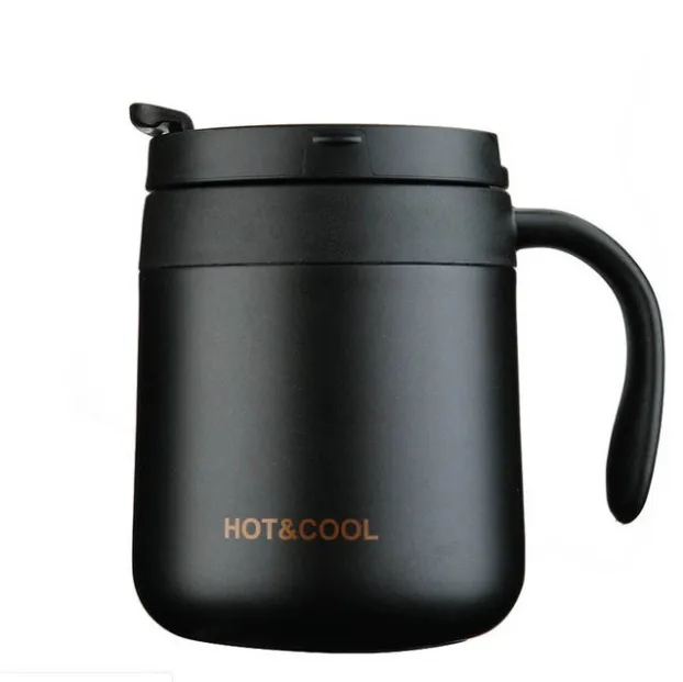 Double Wall Vacuum Reusable Coffee Cup with Handle,12oz. 4