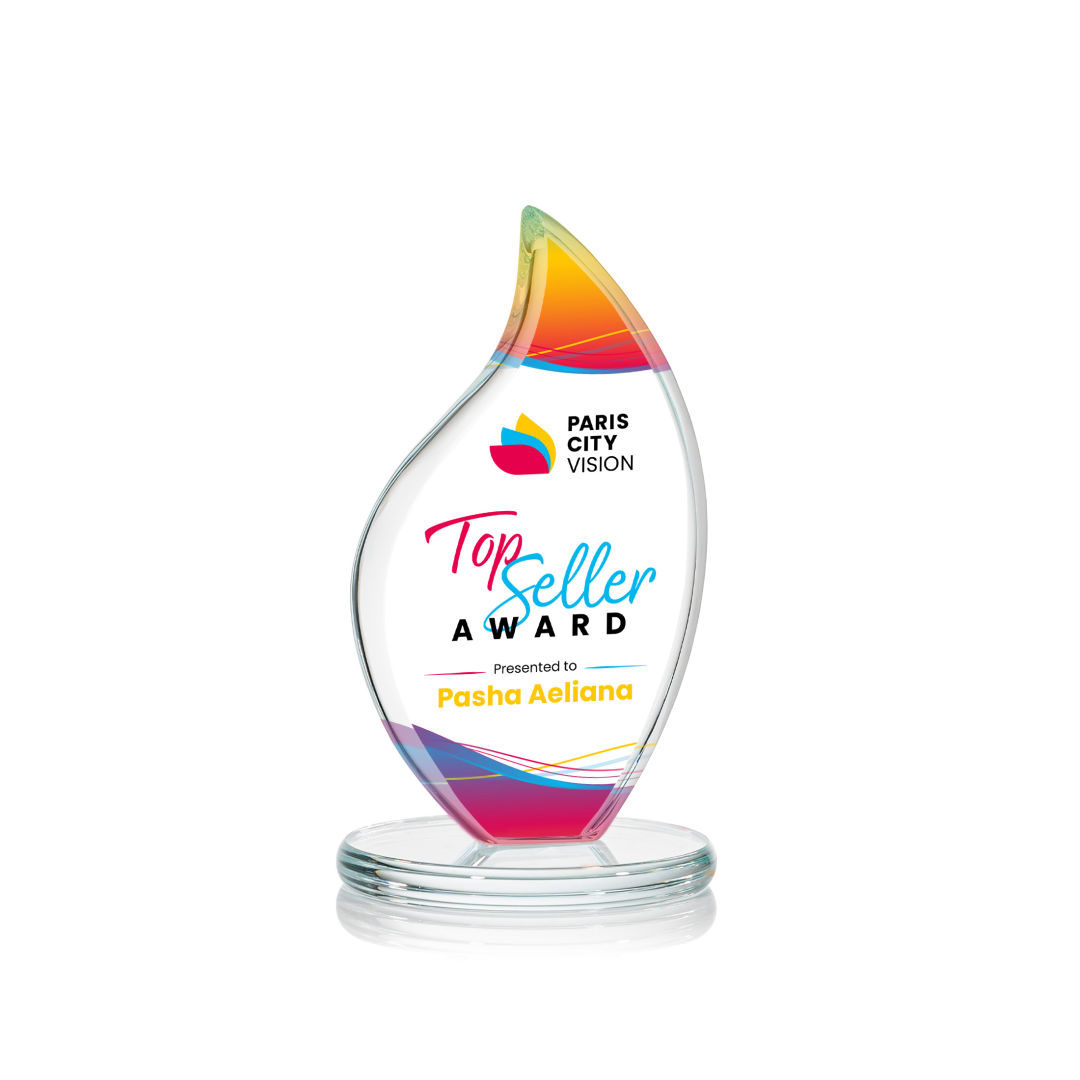 Odessy Flame VividPrint™ Award - Clear 18