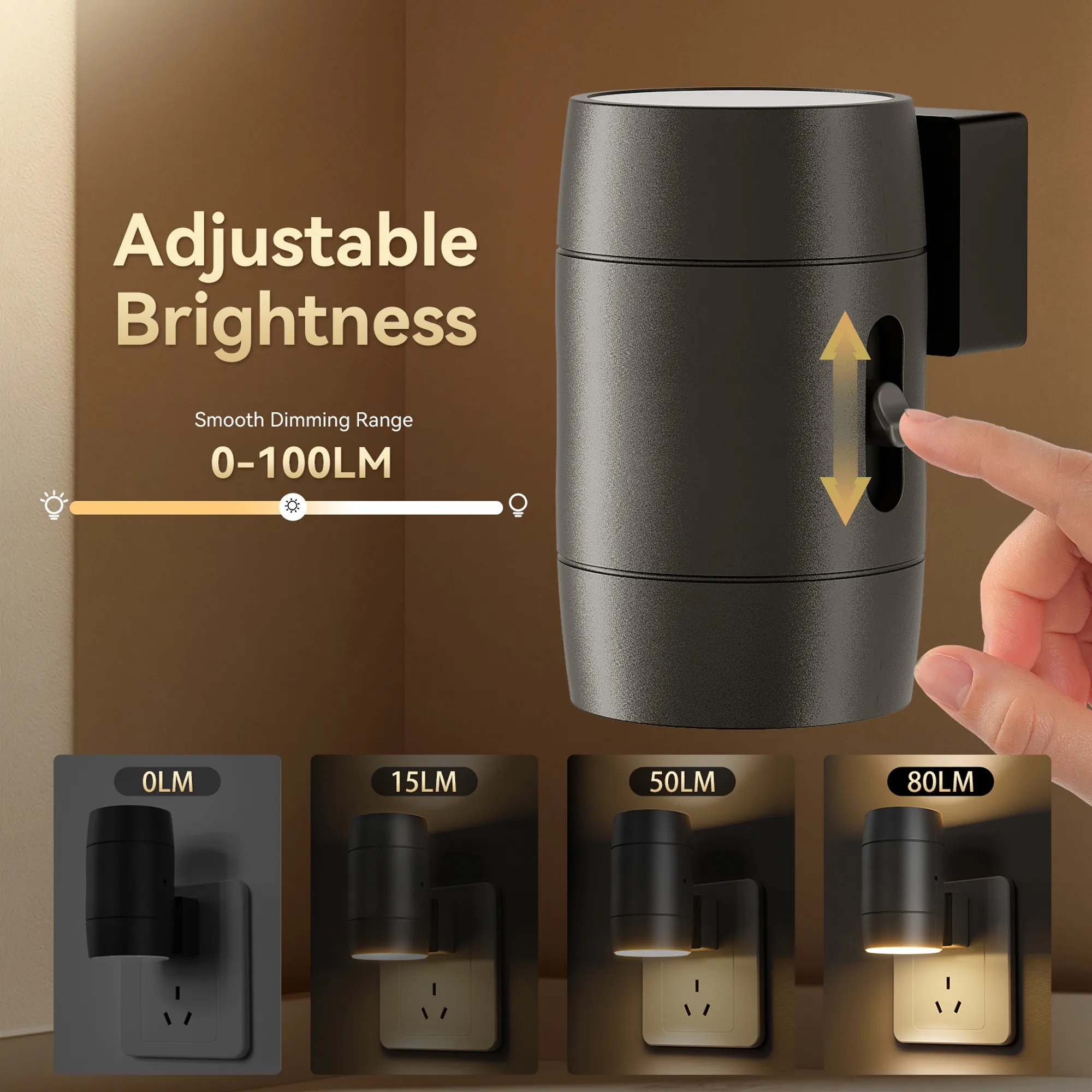 Rotatable Plug-In Light Sensor Night Light 2