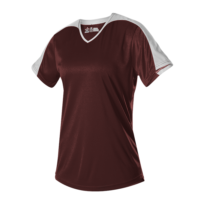 Womens V Neck Fastpitch Jersey 1