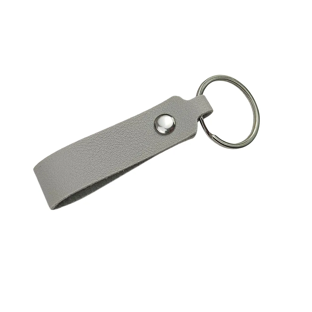 Striped Leather Keychain Business Gifts Customized Logo 6