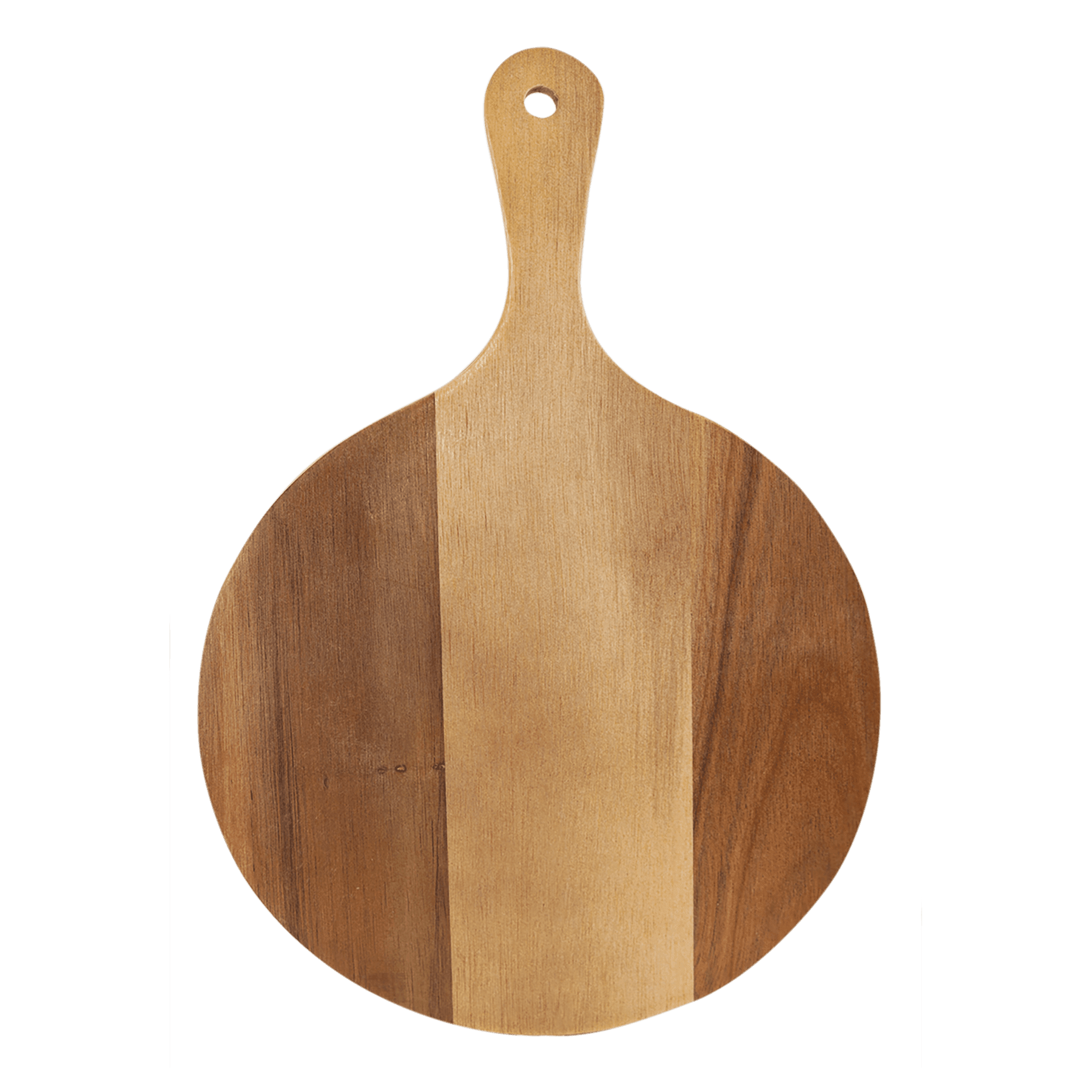 12 1/4" x 8 1/4" Round Acacia Wood/Slate Serving Board with Handle 7