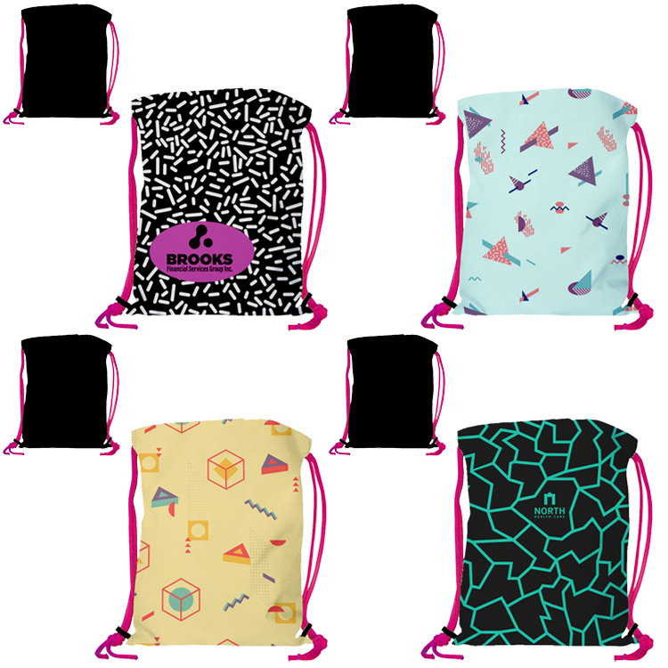 Super Drawstring Pack (One side Imprint) Colored Heavy Rope 23