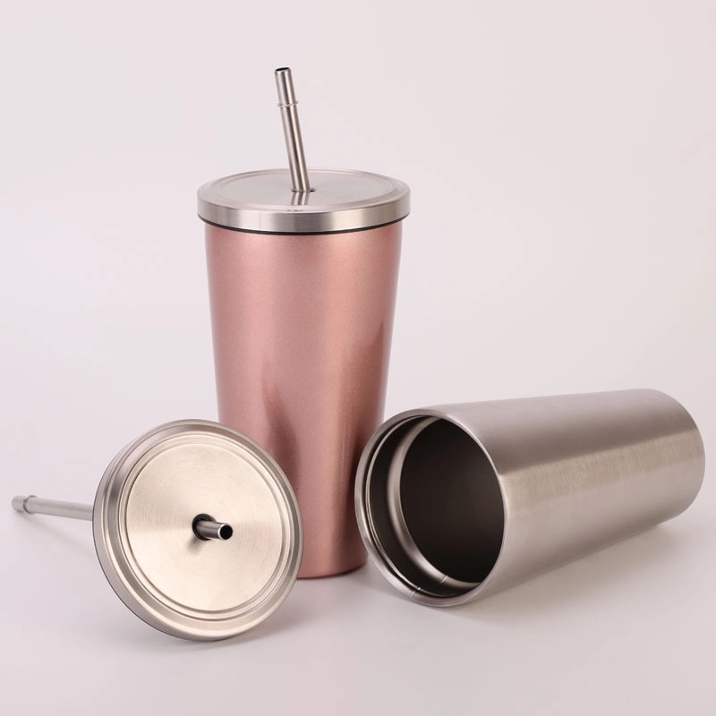 Stainless Steel Cup Set with Straws 2