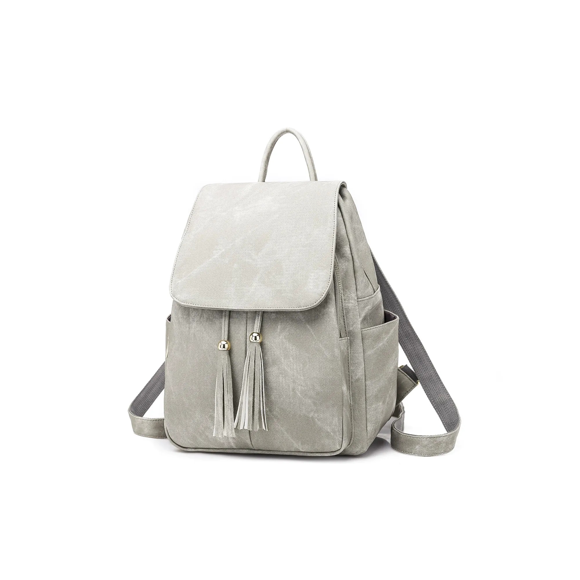PU Leather Tassel Decorated Backpack 3