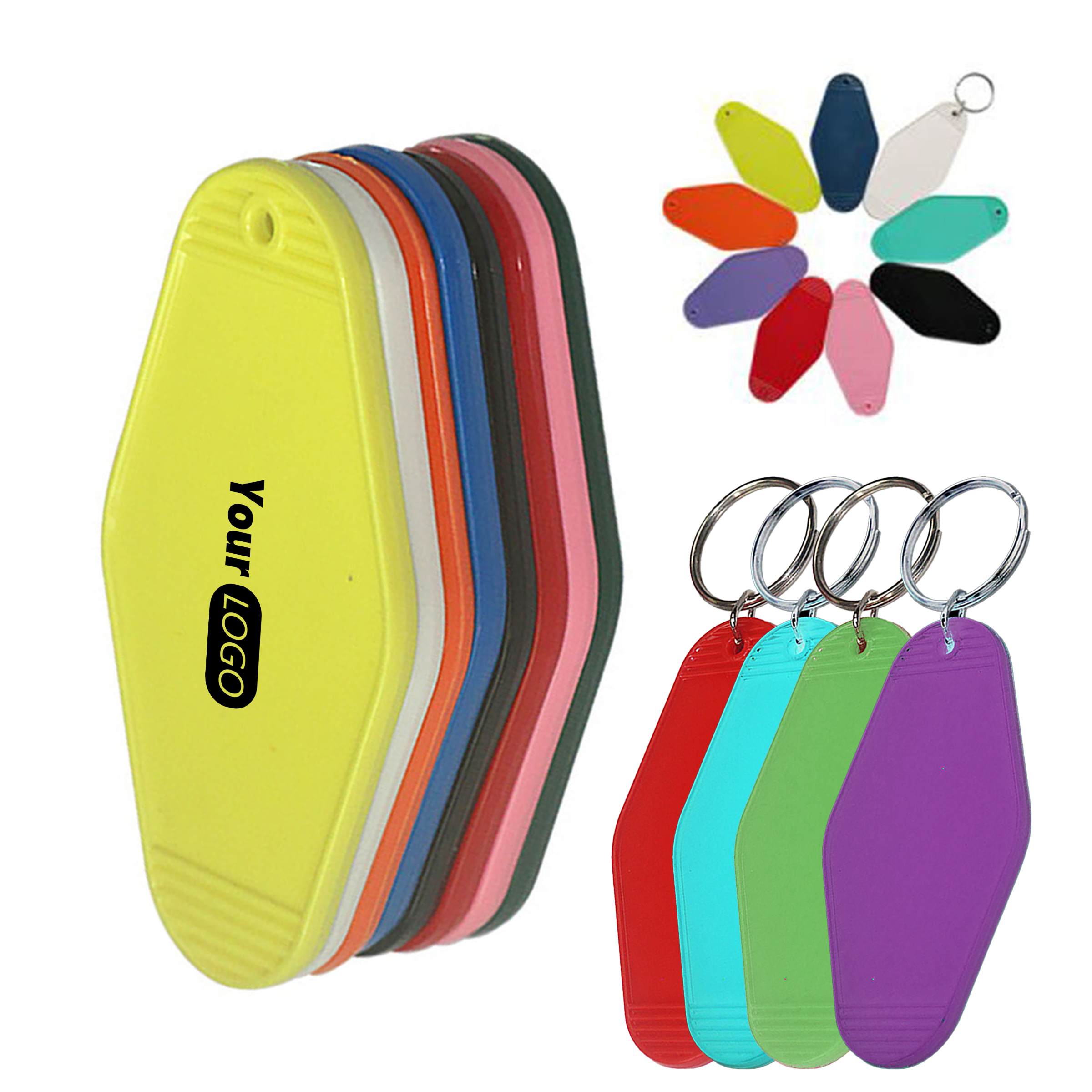 Plastic Vintage Hotel Motel Keychain 6