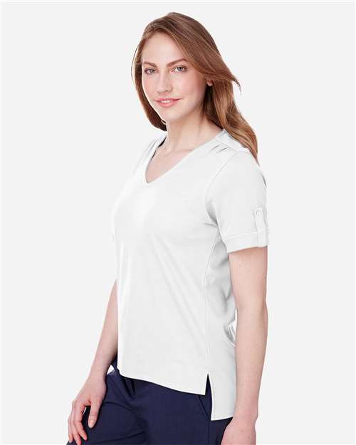 Women's CrownLux Performance® Plaited Rolled Sleeve Shirt - DG20WB 2