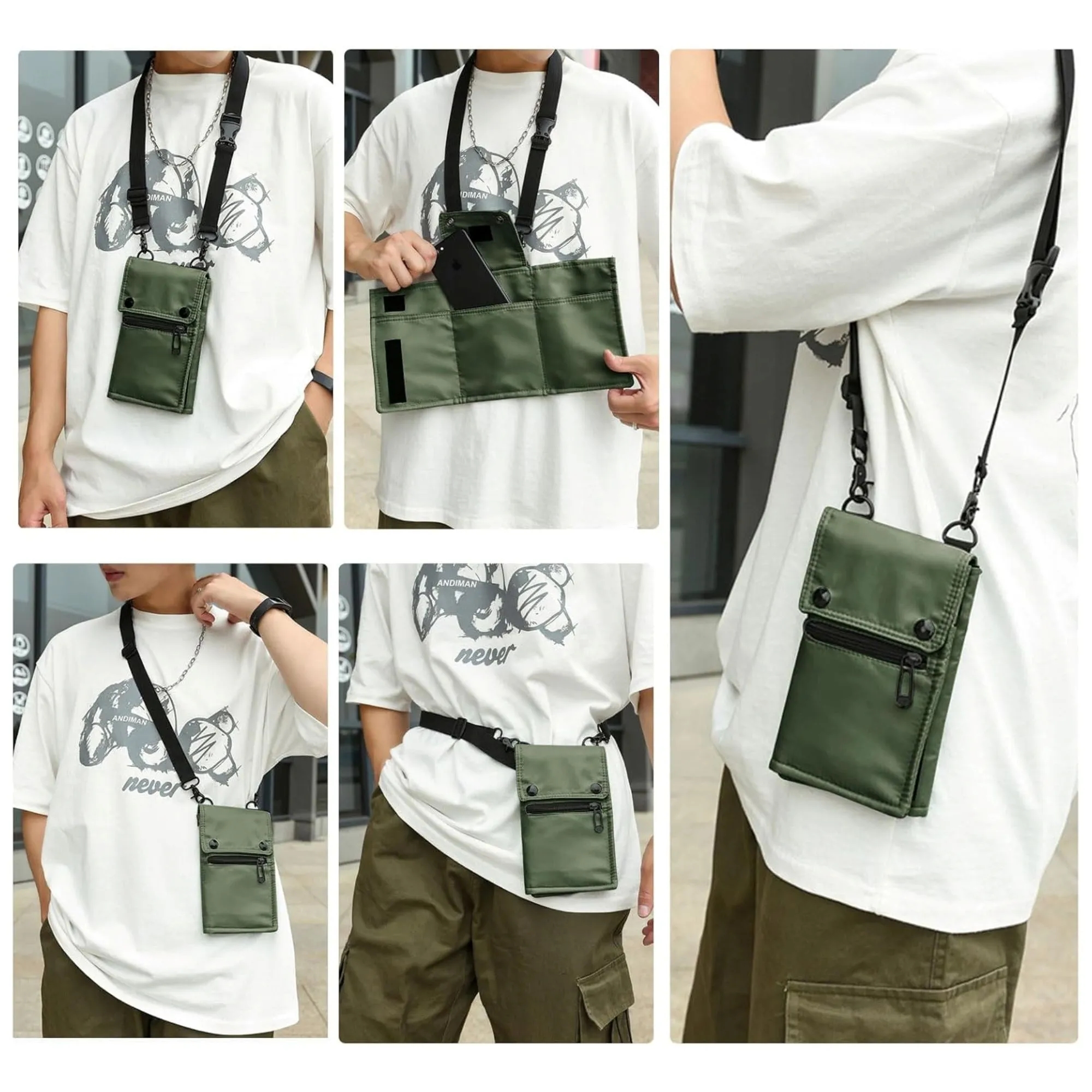 Three Fold Portable Multi Pocket Travel Wallet 5