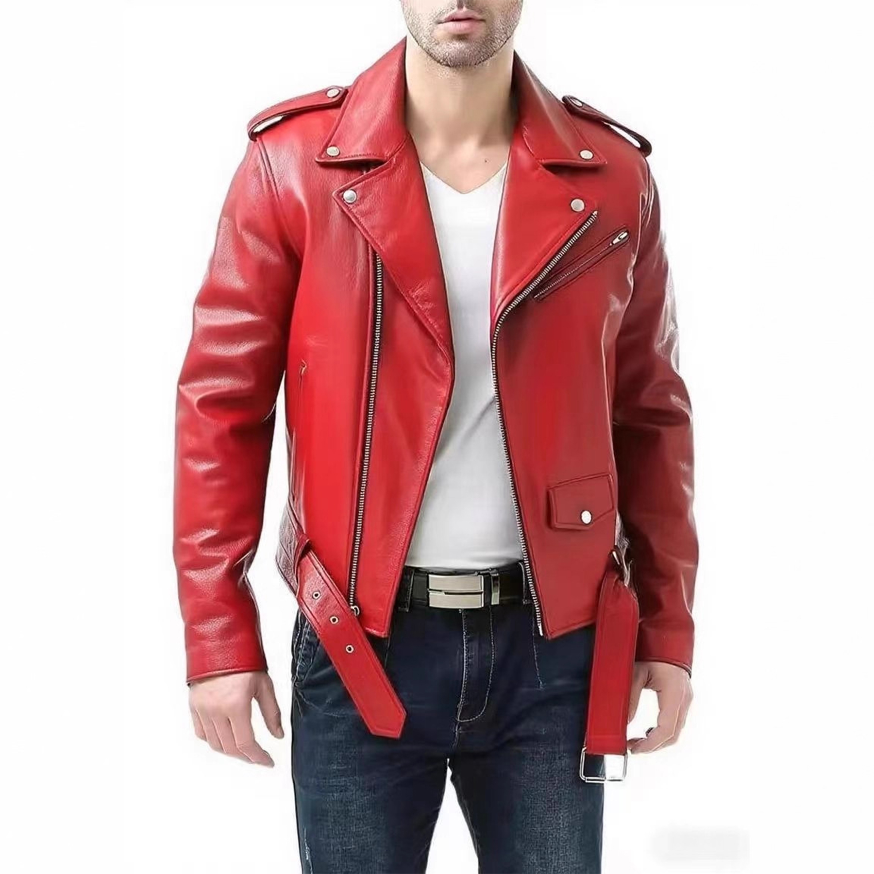 Men Faux Bomber Jacket 7