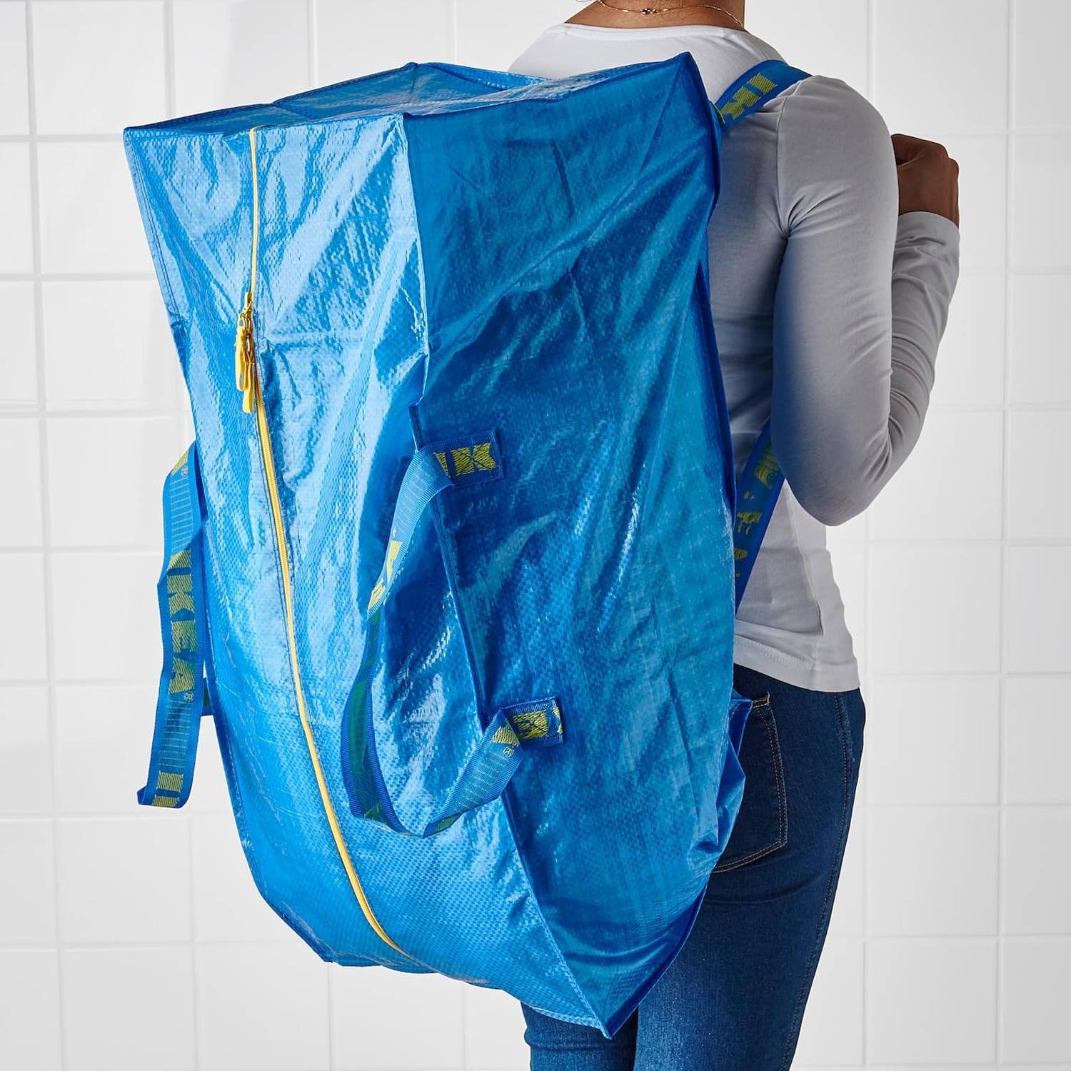 76L Durable PP Woven Zippered Storage Bag for Household 6
