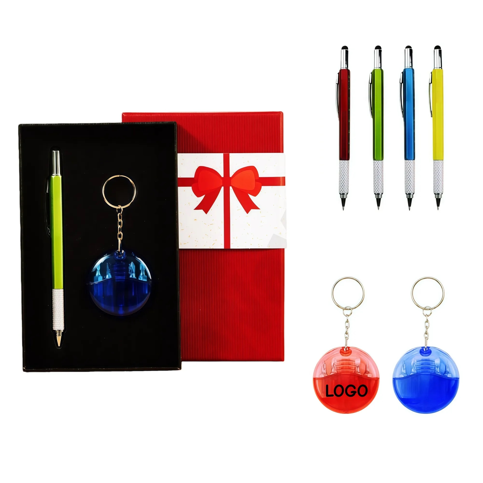 Custom Logo Gift Set Pen Screwdriver Keychain Tool