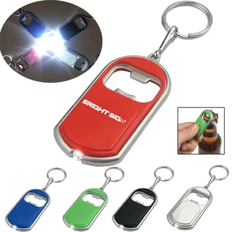 3-in-1 Bottle Opener Keychain with LED Light 3