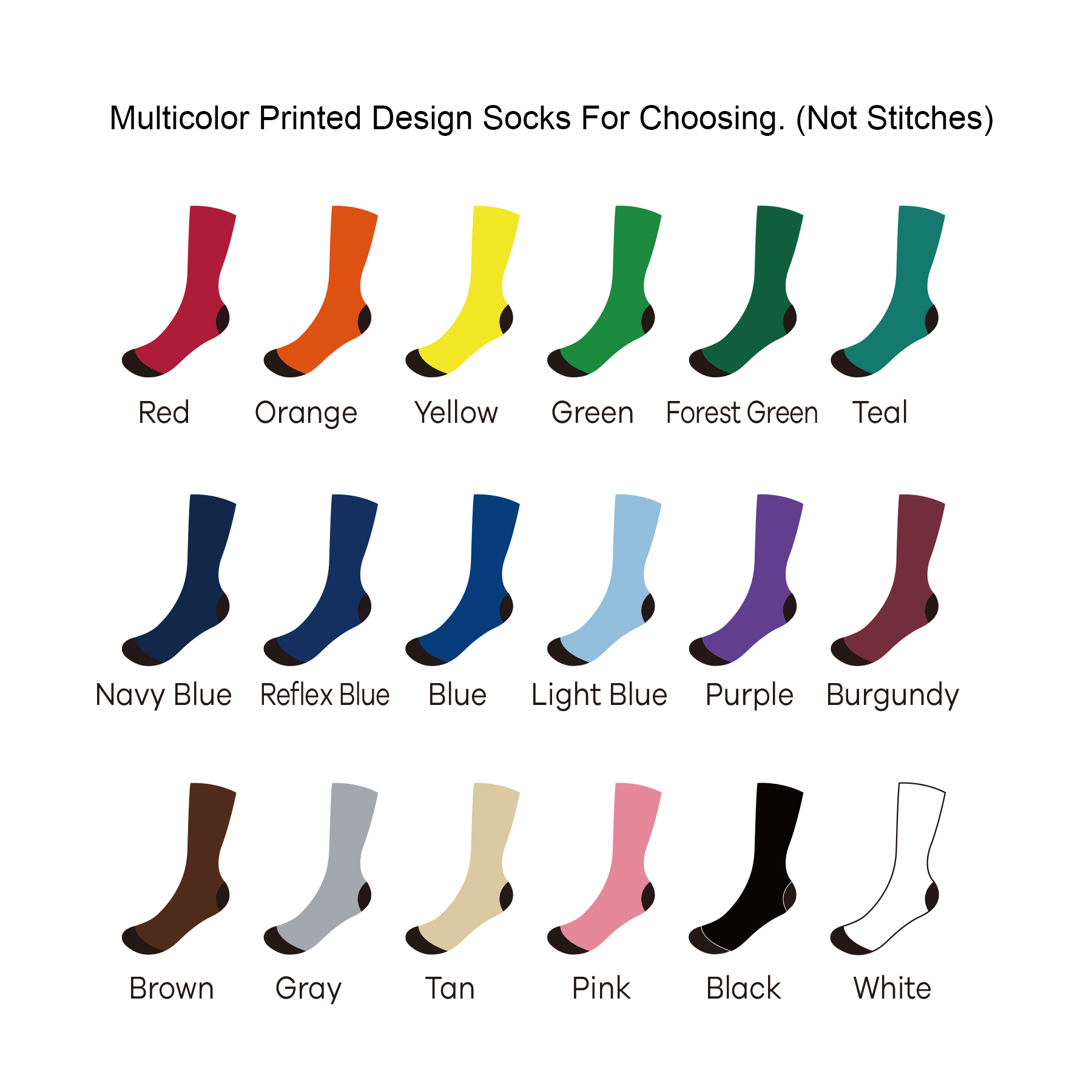 Free Shipping Seamless Full Color 360 degree Printing Socks 5