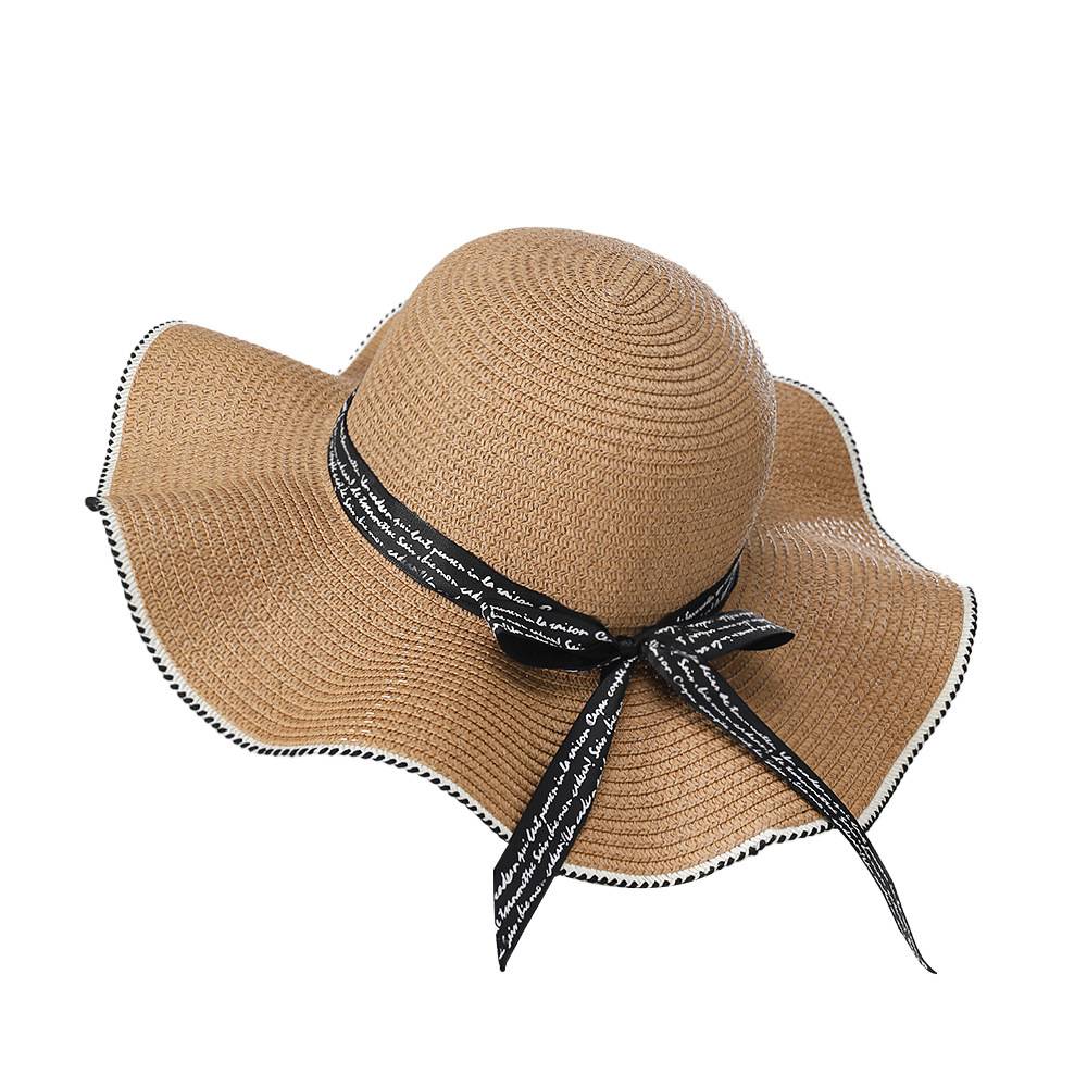Women's bow straw sun hat 6