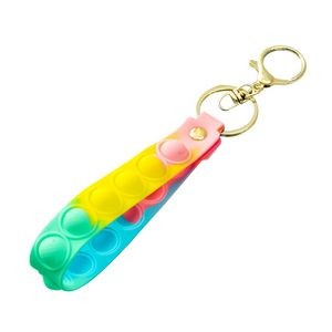 Interactive Silicone Key Ring Keychain With Push Pop 19