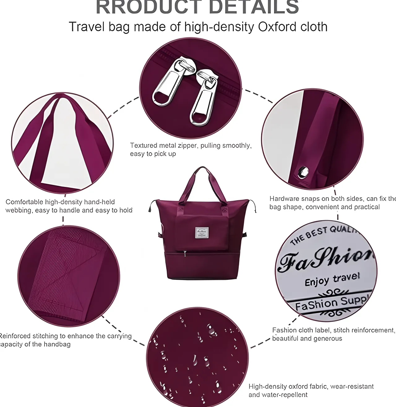 Foldable Waterproof Travel Duffel Bag 6