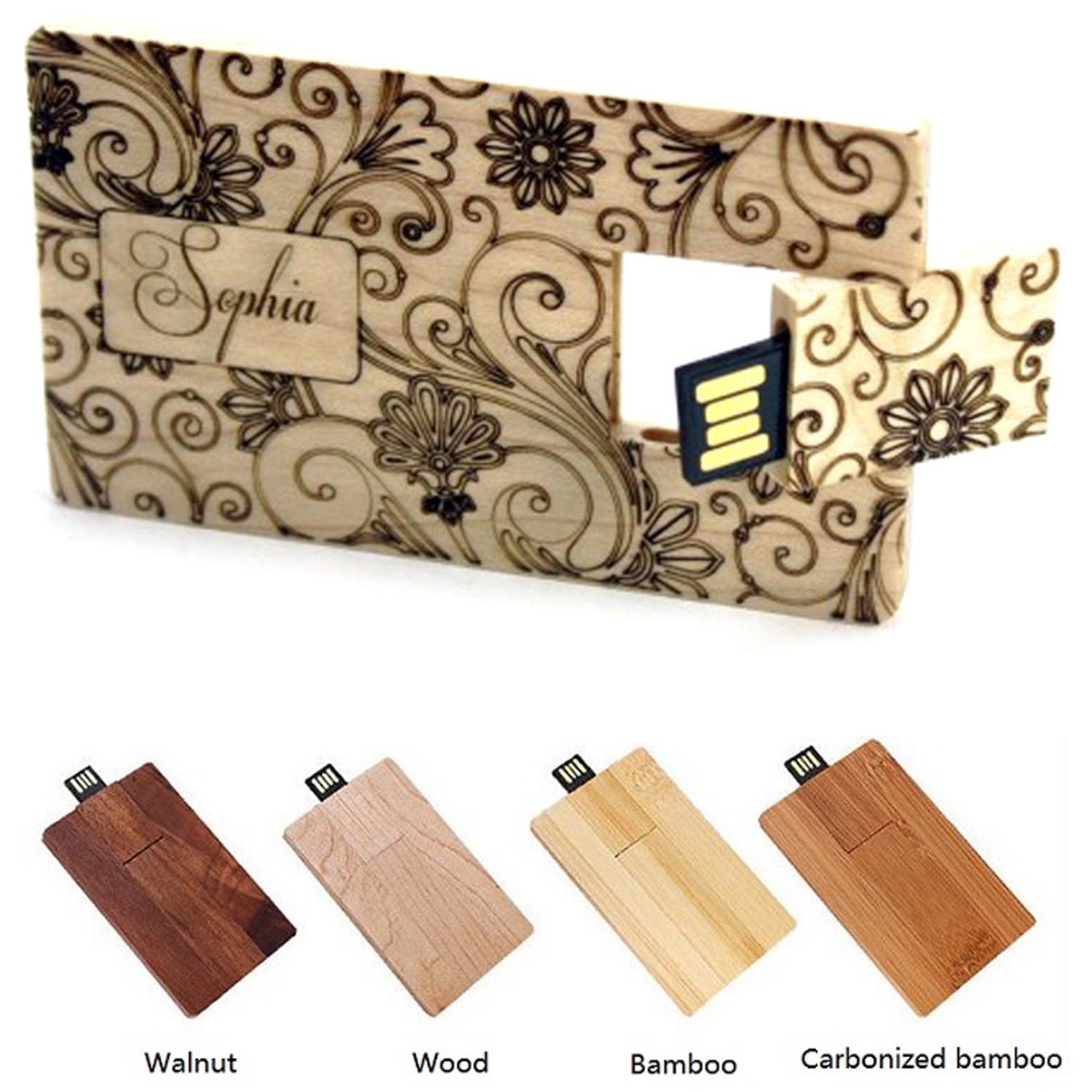 Wooden Card USB Drive 1
