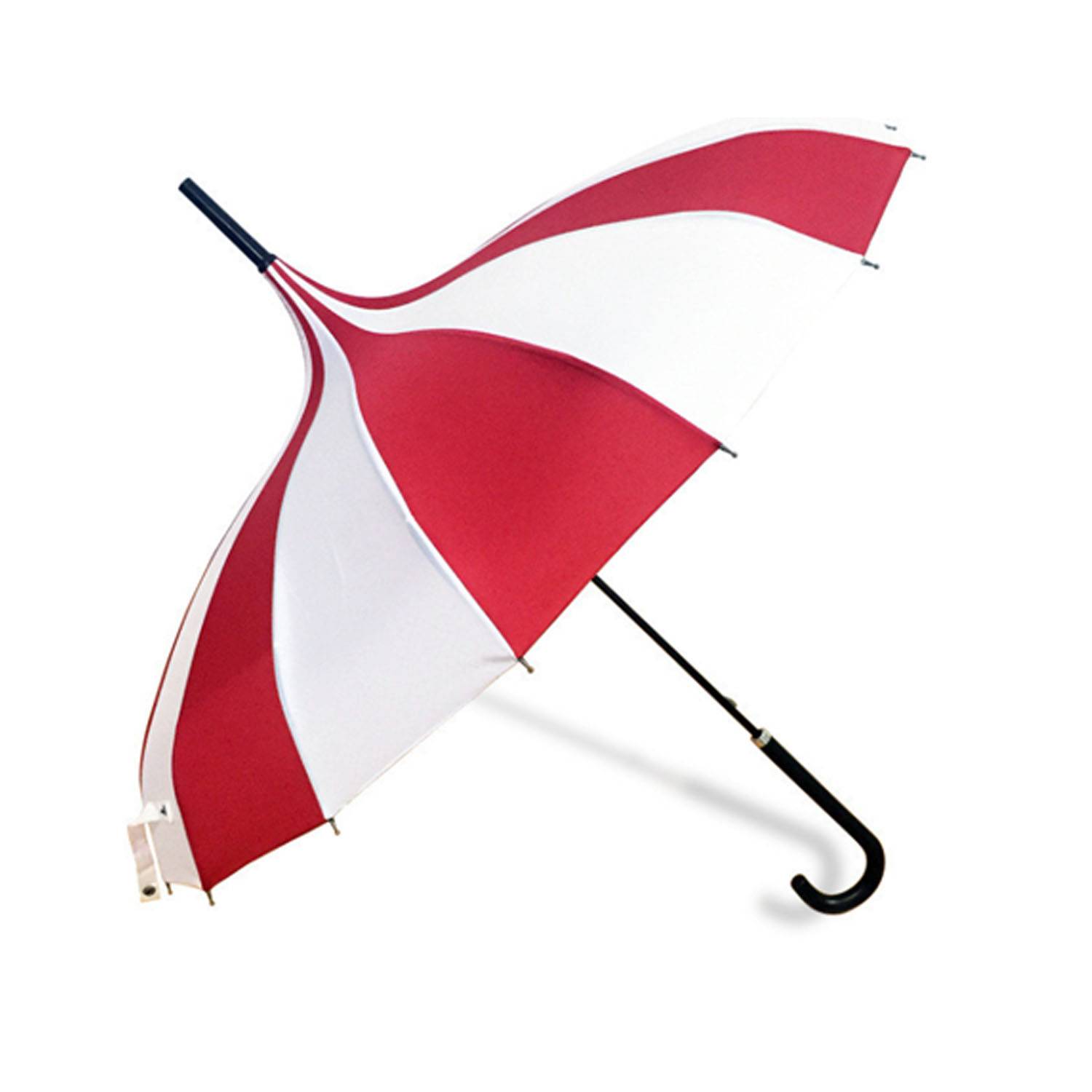 block striped pagoda pattern stick umbrella 4