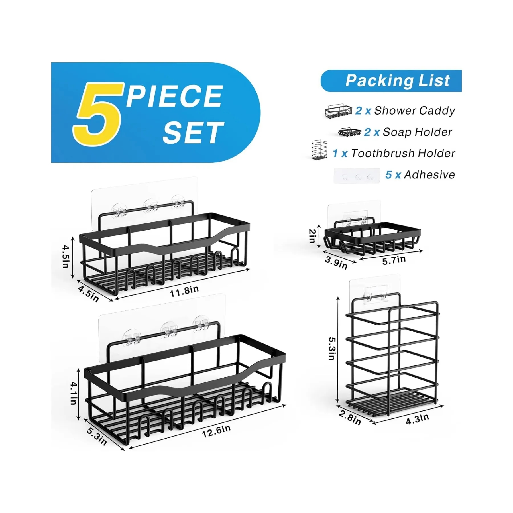 Shower Caddy 5 Pack 3