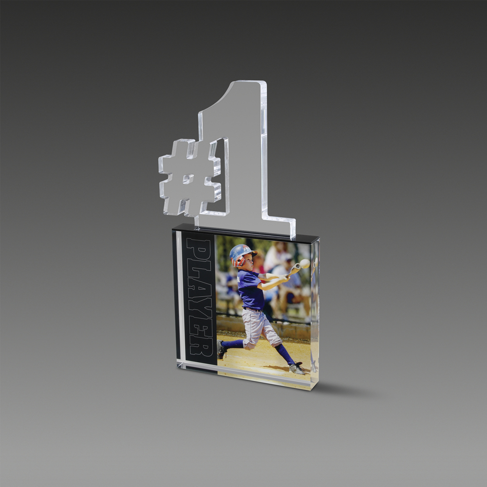 Recognition Number Award #1 (4" x 8" x 1") 1