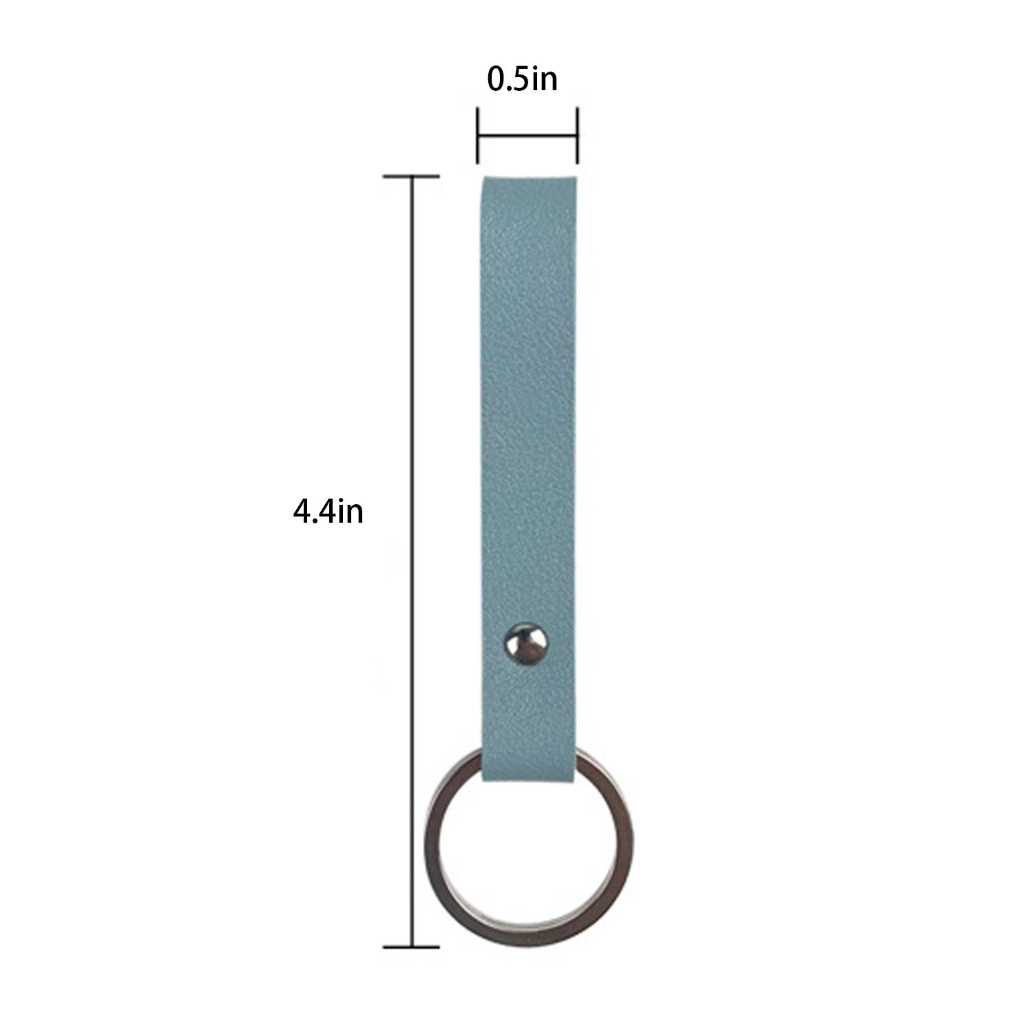 Men's And Women's Minimalist PU Leather Car Keychain 5