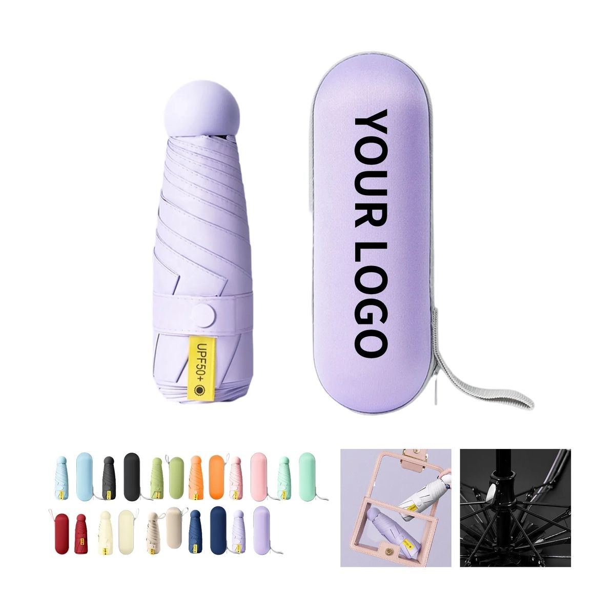 Small UV Protection Umbrella with Custom Print Area 11