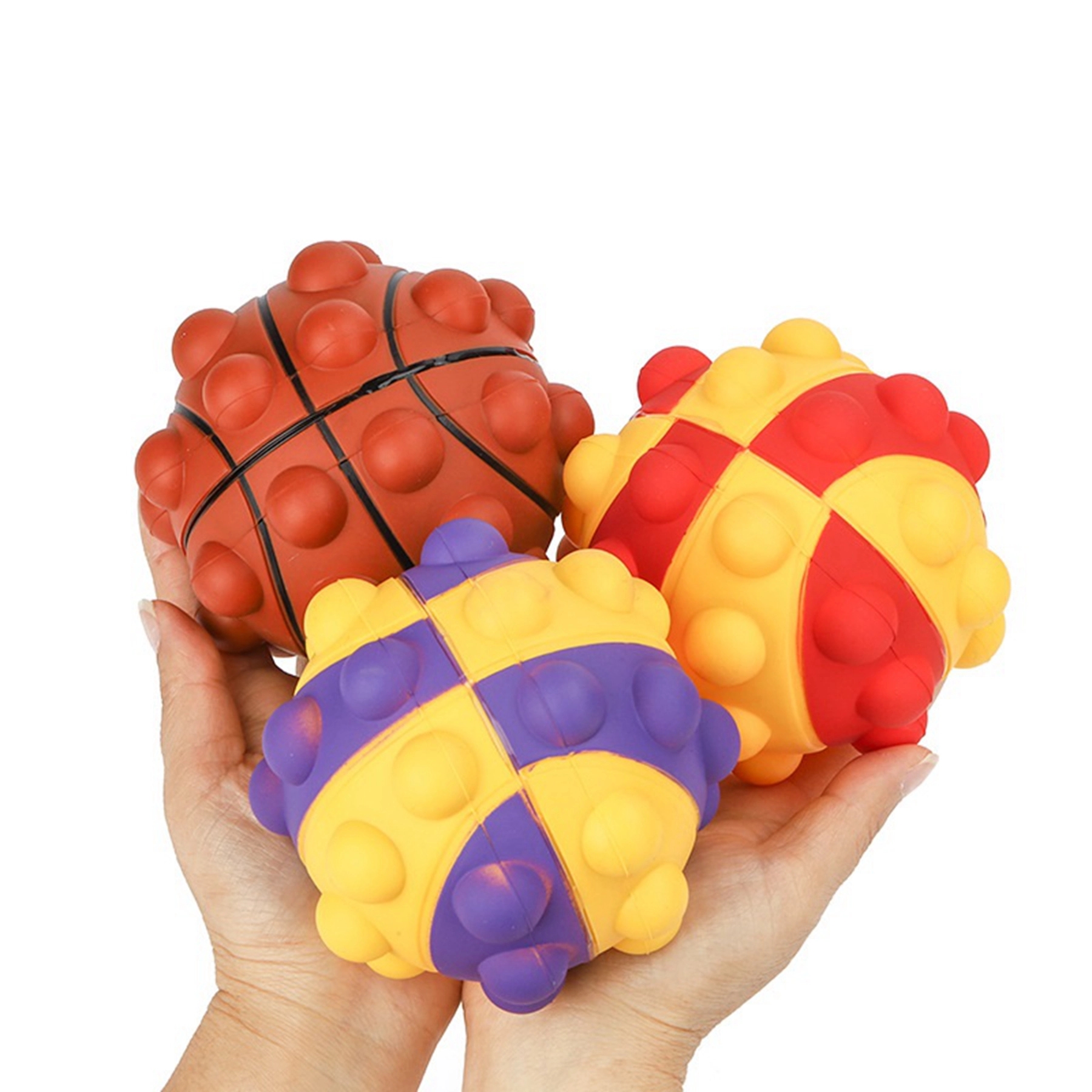 Basketball Shaped Push Pop Bubble Anti Stress Ball 15