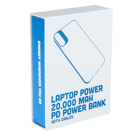 Laptop Power 20,000 mAh PD Power Bank with Cables 54