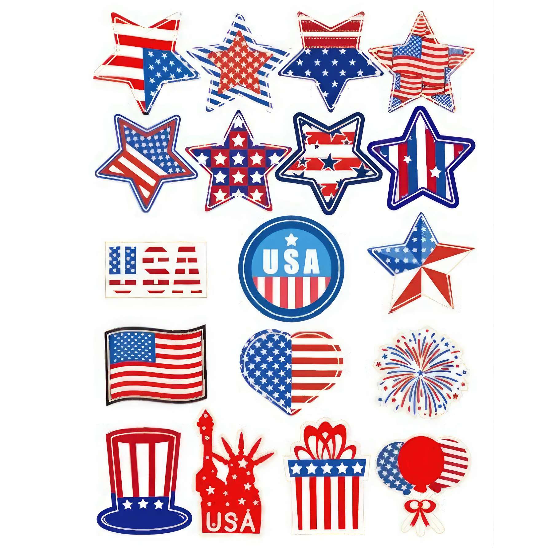 36 Pcs Patriotic Stickers for 4th July Independence Day 3