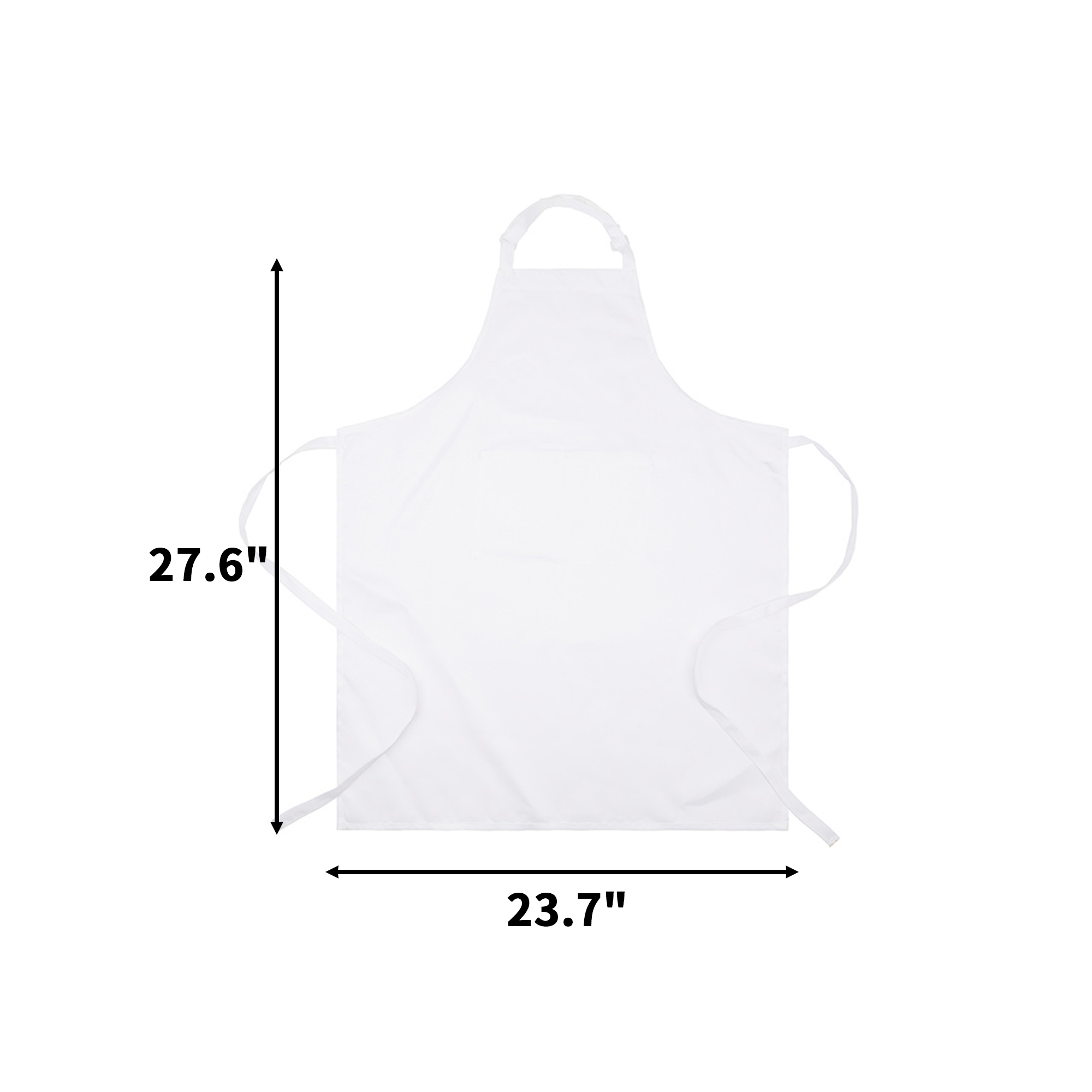 Polyester Apron With Dual Pocket 27.6" x 23.7" 4