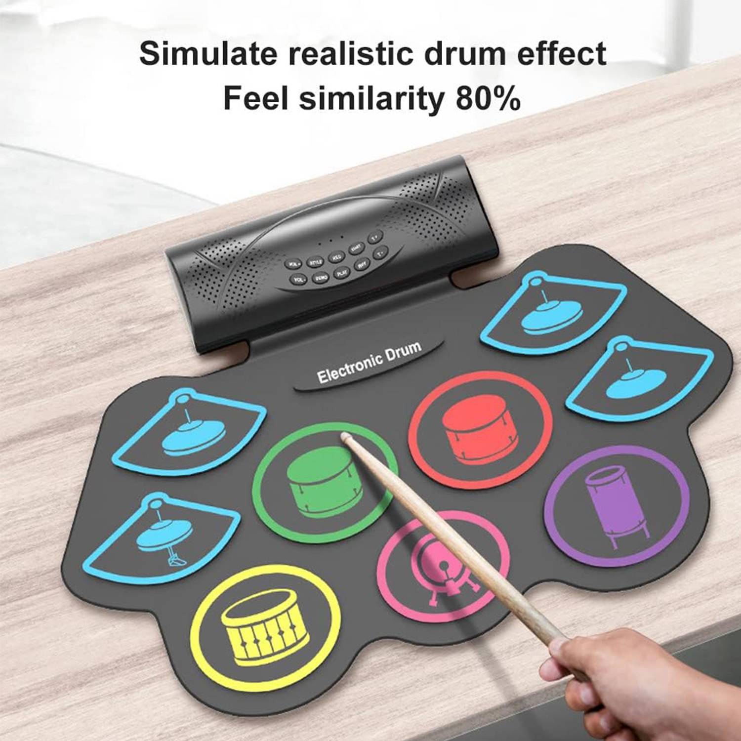 Portable Support for Bluetooth APP Hand Roll Drum 2