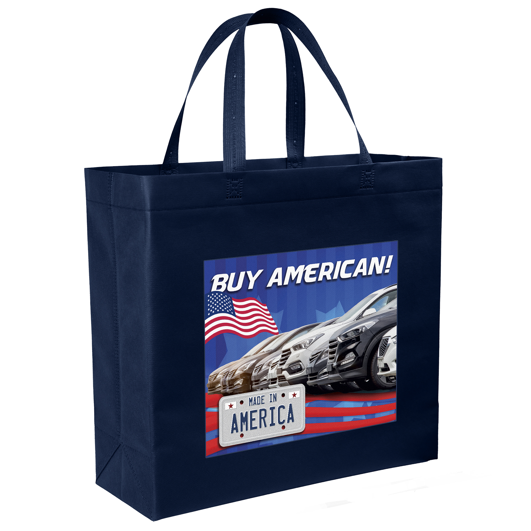 Patriot™- USA Made Non-Woven Tote - ColorVista, custom non-woven bag with logo imprint 8