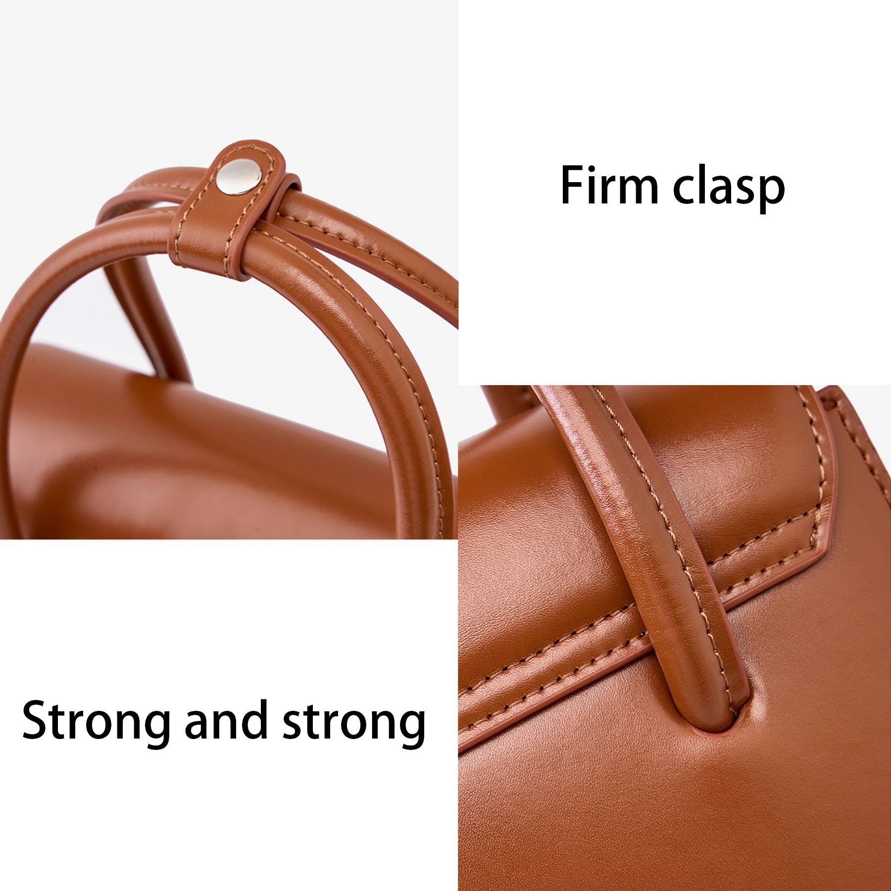 Genuine Leather Solid shoulder cross-body tote bag 6