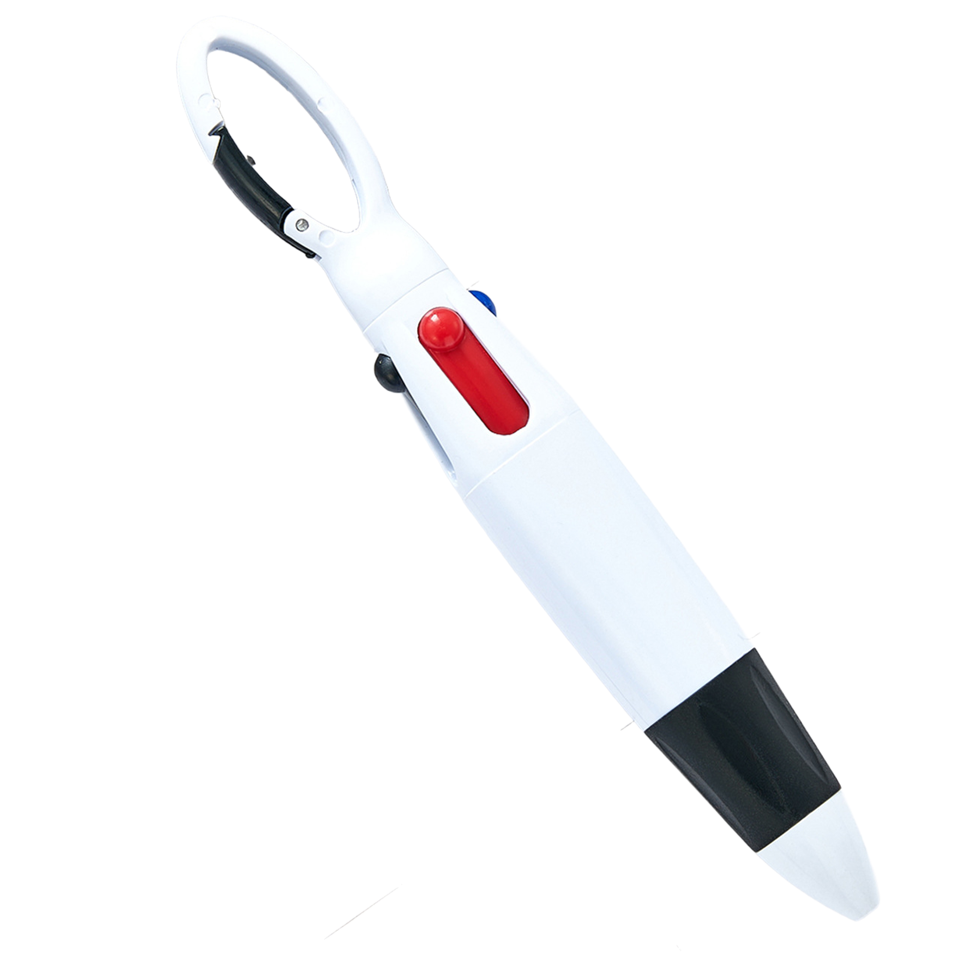 Multifunctional 4-in-1 Ballpoint Pen with Carabiner Clip 2