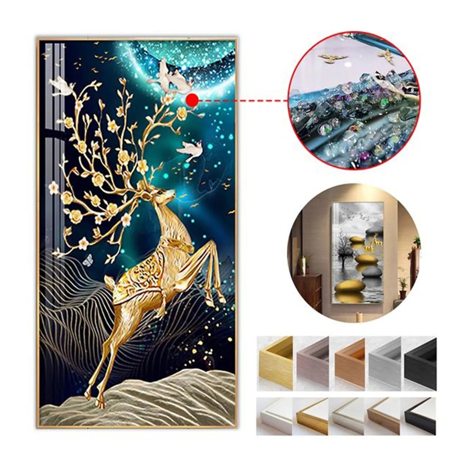 Diamonds Display Pictures W/ Aluminum Alloy Frame 4