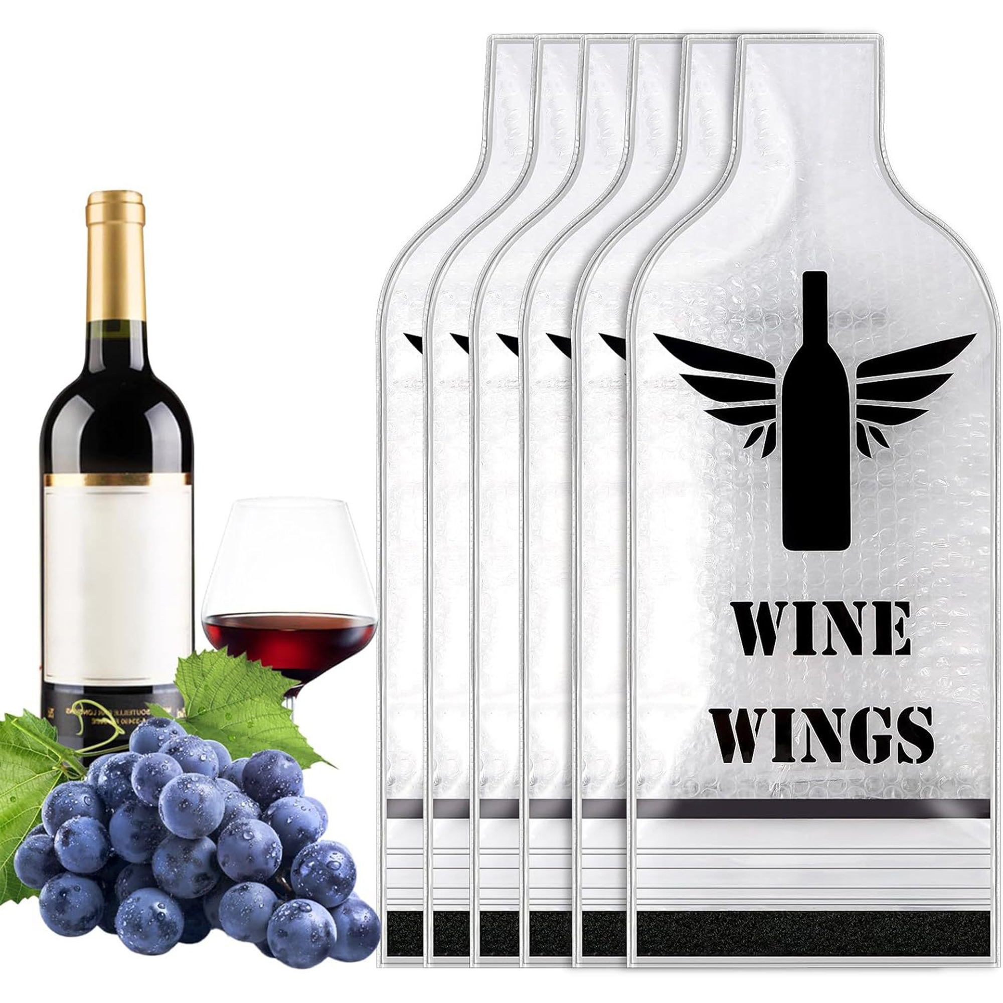 Leak-Proof Travel Wine Bottle Protector Bubble Bag 5