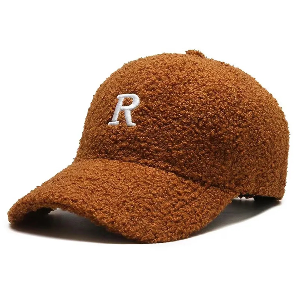 Adjustable Autumn Winter Lamb Hair Cap Warm Baseball Hat 8