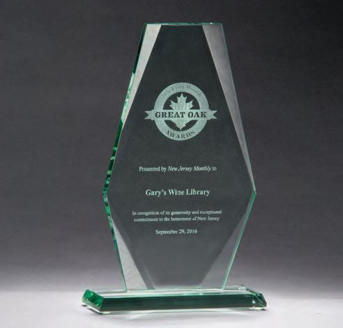 Premium Series Glass Award, Heavy ½" Thick Jade Glass 2