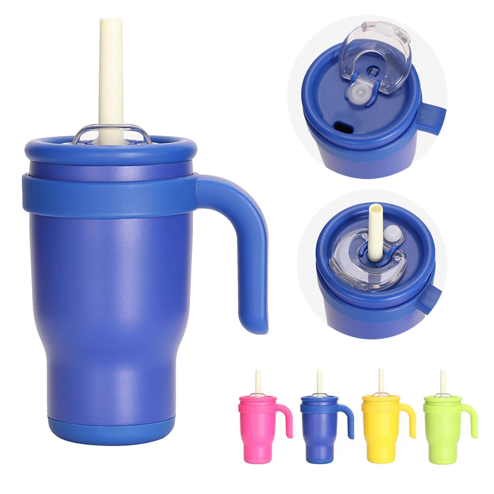 14oz Stainless Steel Insulated Straw Travel Mug for Kids 3