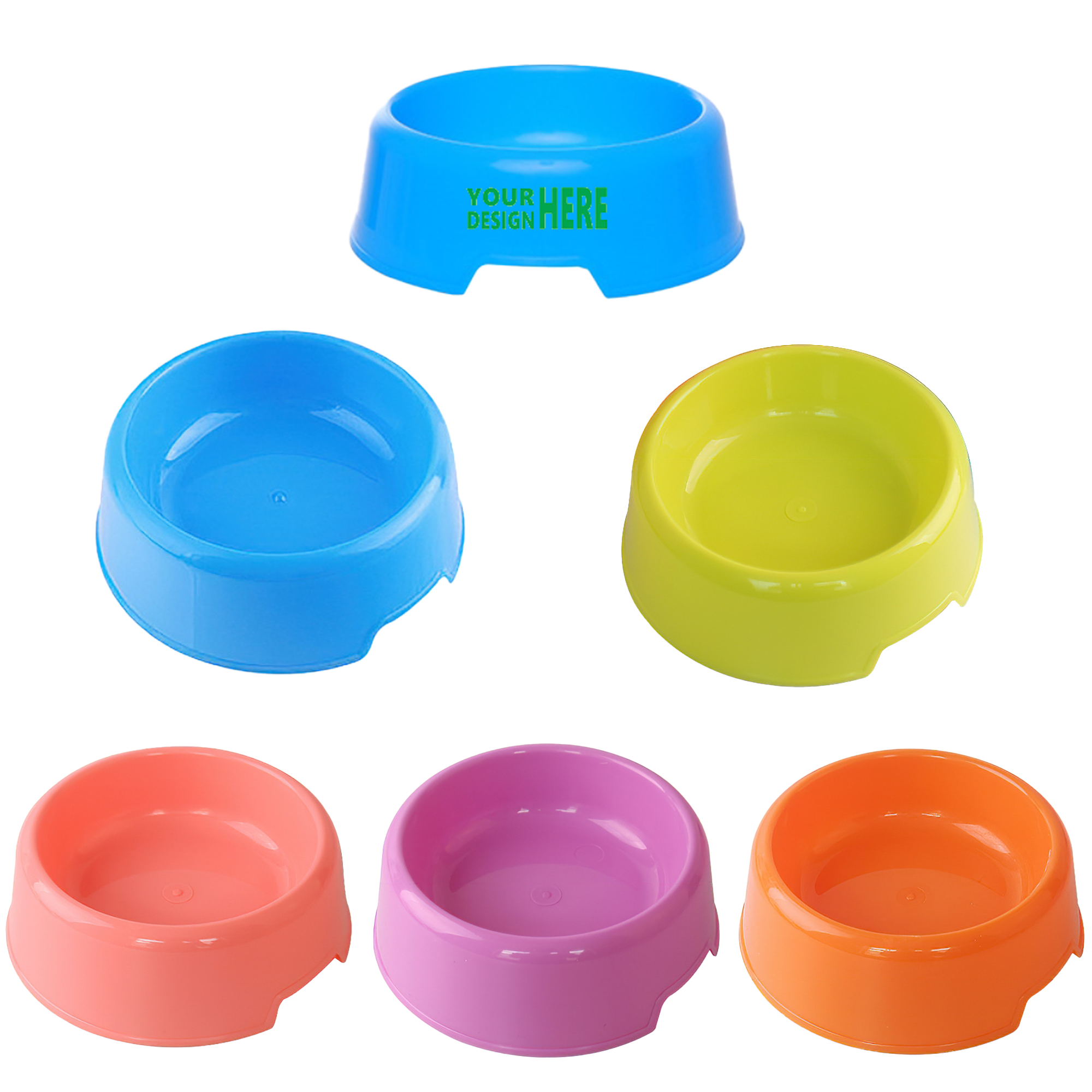 Candy-Colored Plastic Pet Single Bowl 2