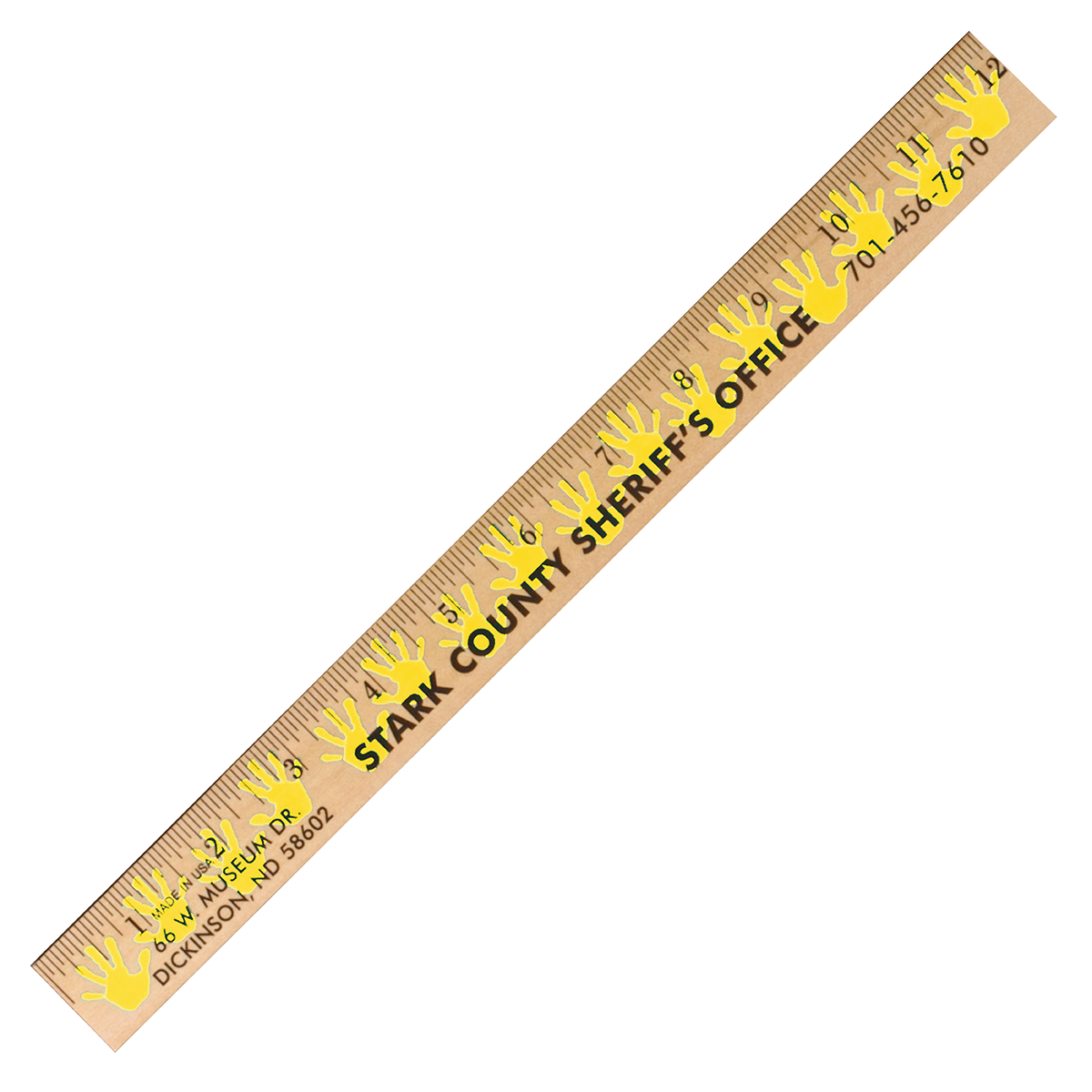 Handprint Background Rulers - Clear Lacquer Finish 2