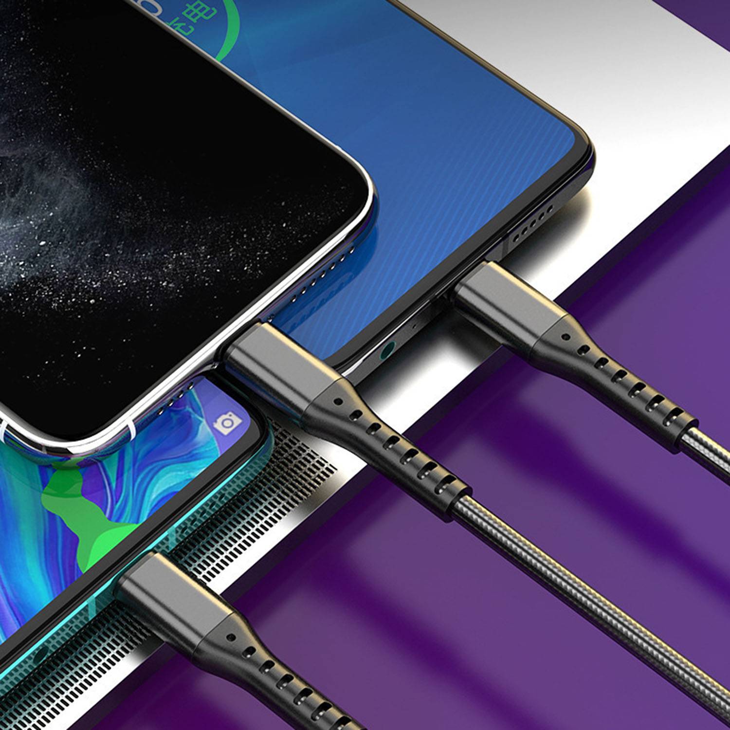 48-Inches Braided 3-in-1 Charging Cable 3