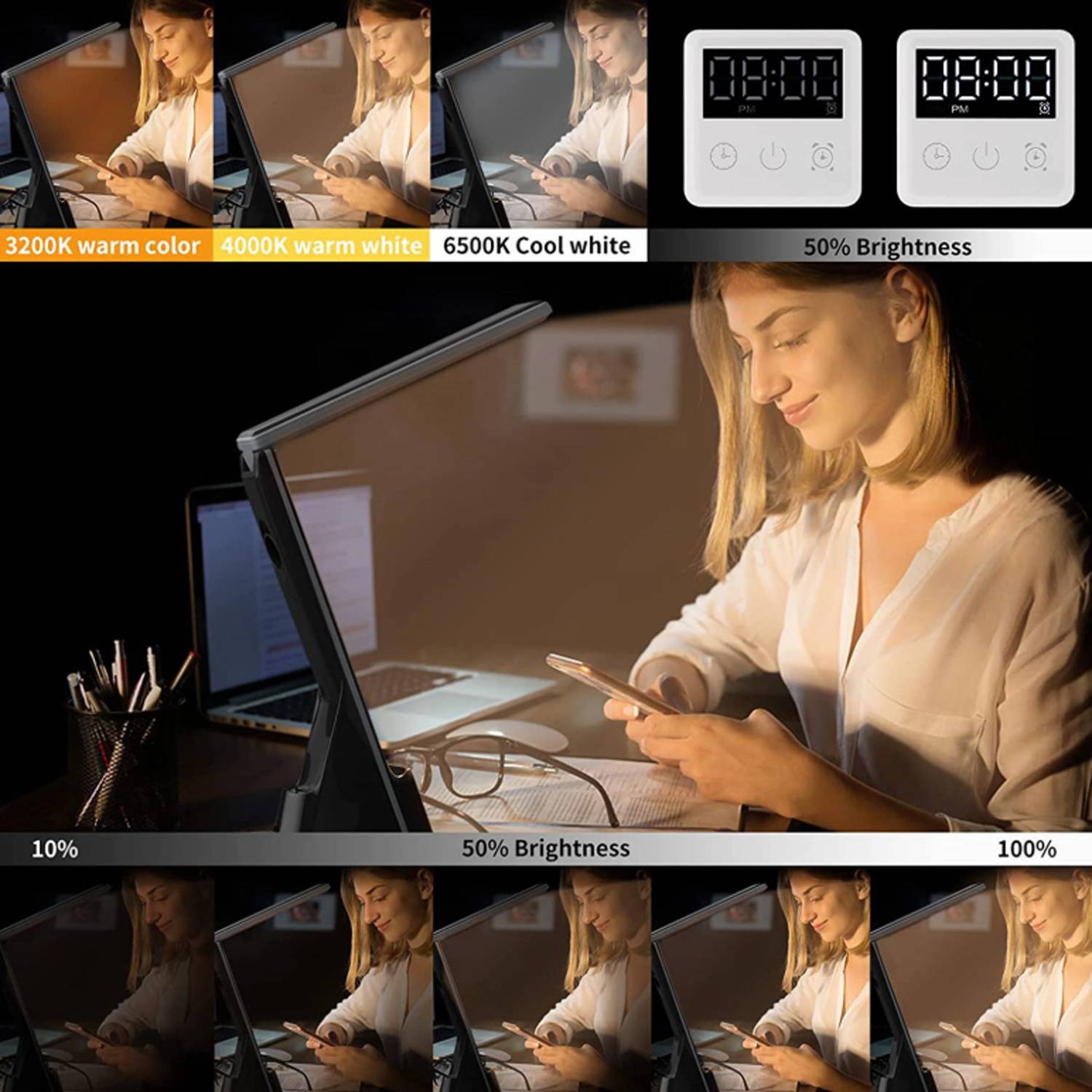 3 in 1 Folding Desk Lamp with Wireless Charger 6