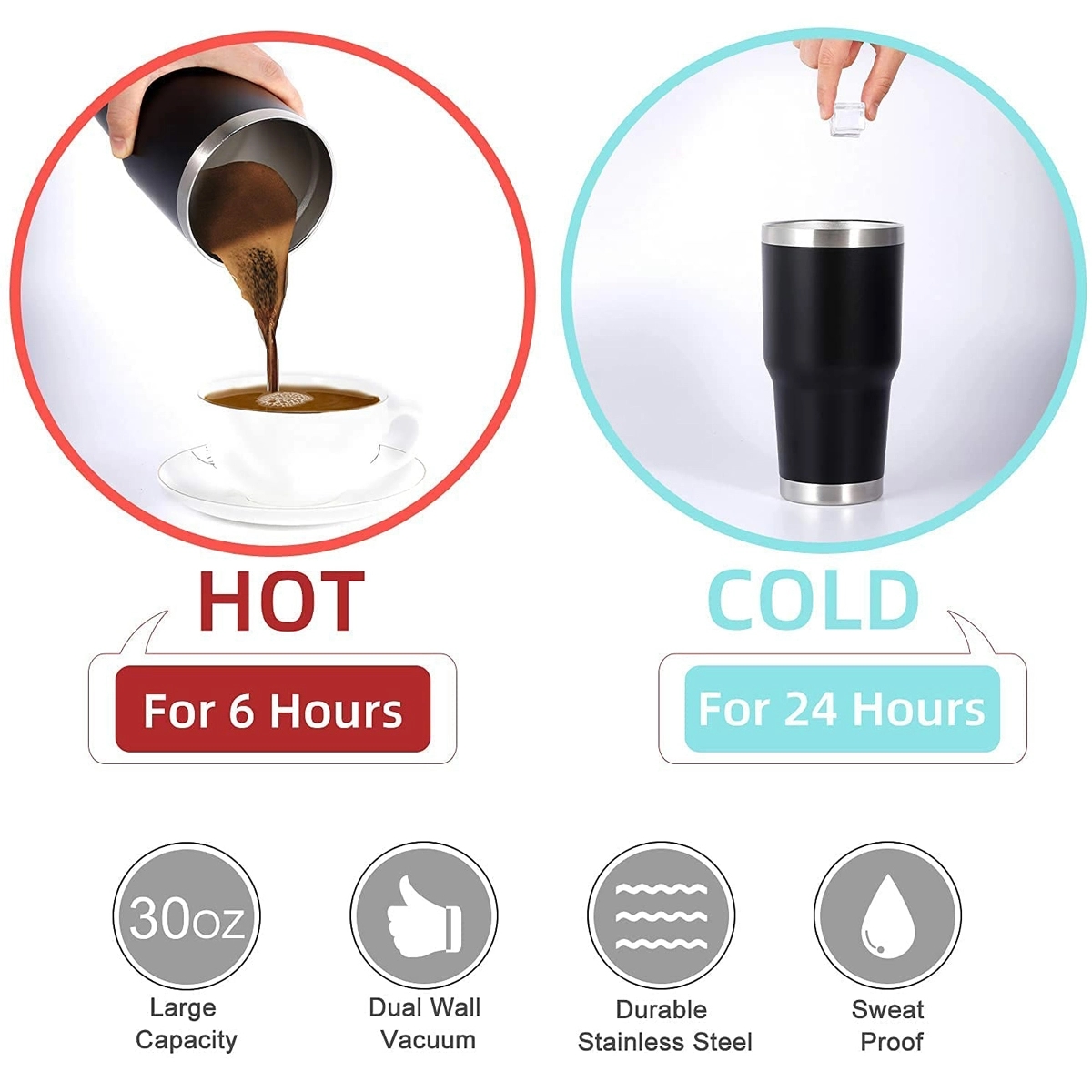 30oz Insulated Tumbler With Lids 1