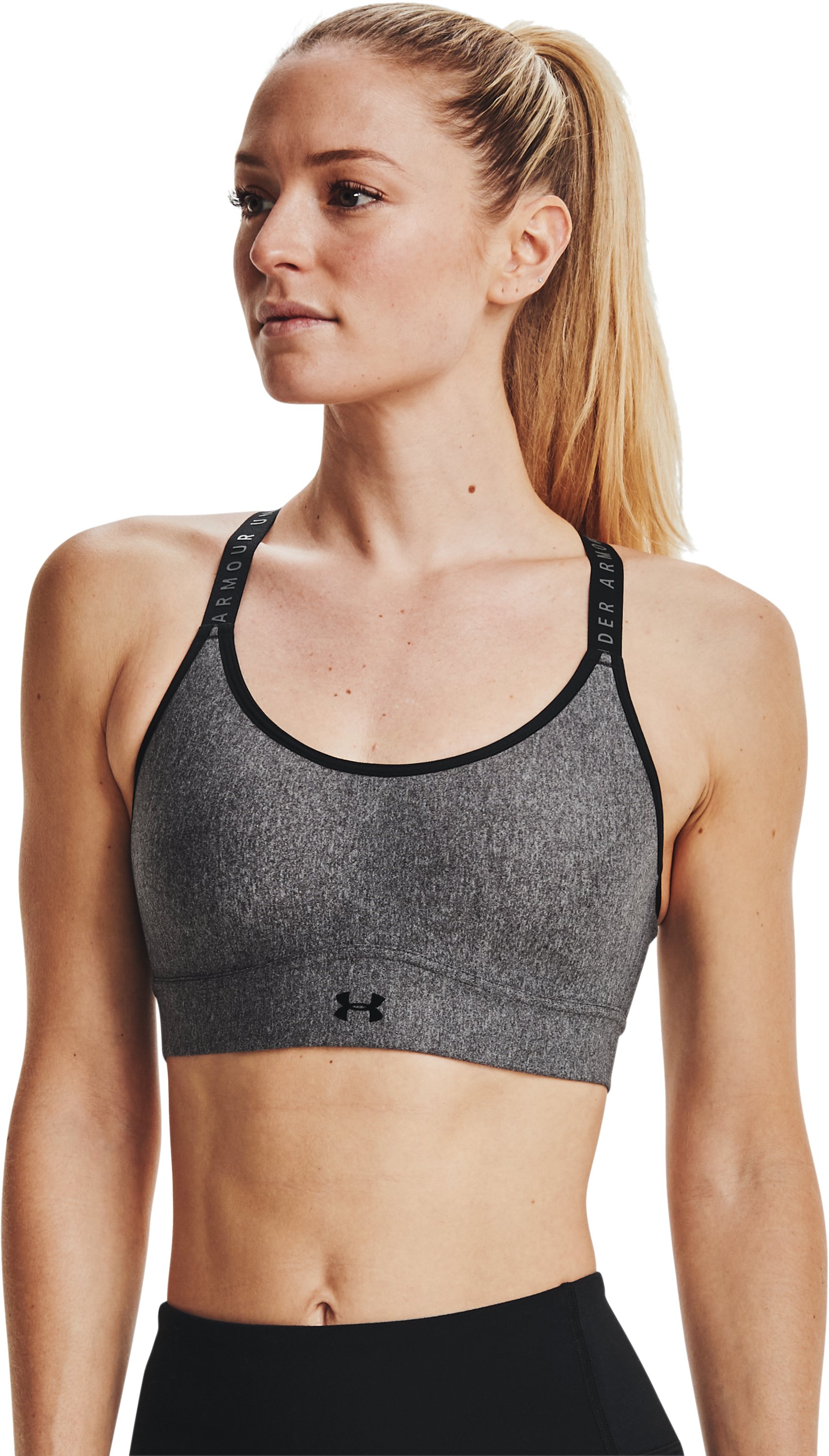 UA Infinity Mid Heather Cover Women's Sports Bra 6