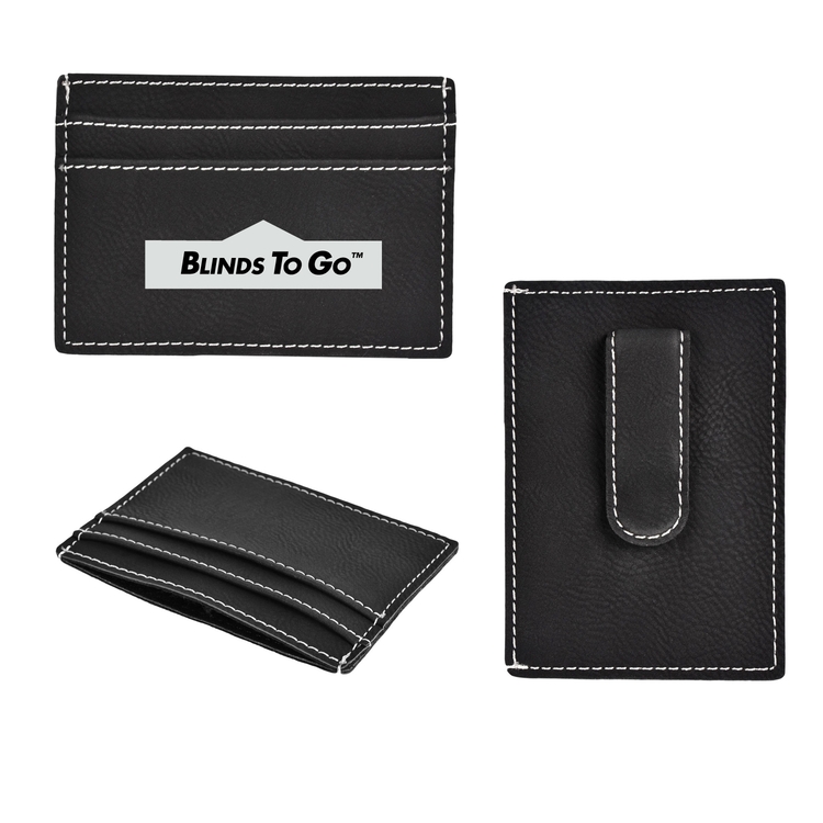Black Leatherette 3-Card Wallet 2