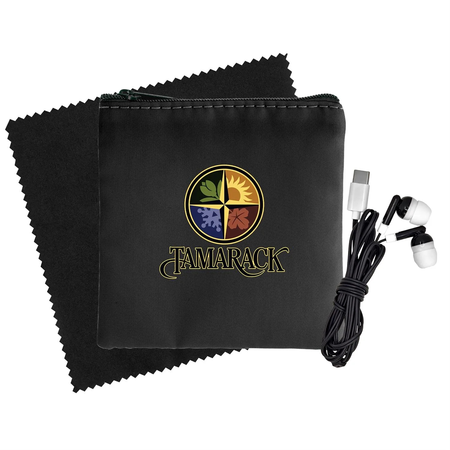 Colorful RPET Ear Bud & Cloth Set 19